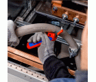 Knipex Pelacables con carraca y guía deslizamiento