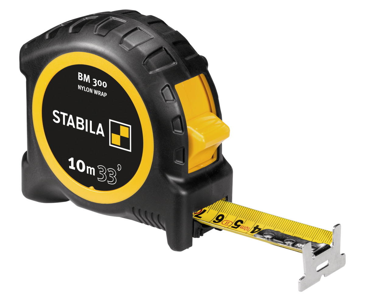 Stabila Flexómetro BM 300, 10 m (33'), escala cm/pulg.