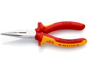 Knipex Alicate de montaje boca cigüeña (boca recta) con mangos bicomponentes aislados