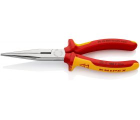 Knipex Alicate de montaje boca cigüeña (boca recta) con mangos bicomponentes aislados
