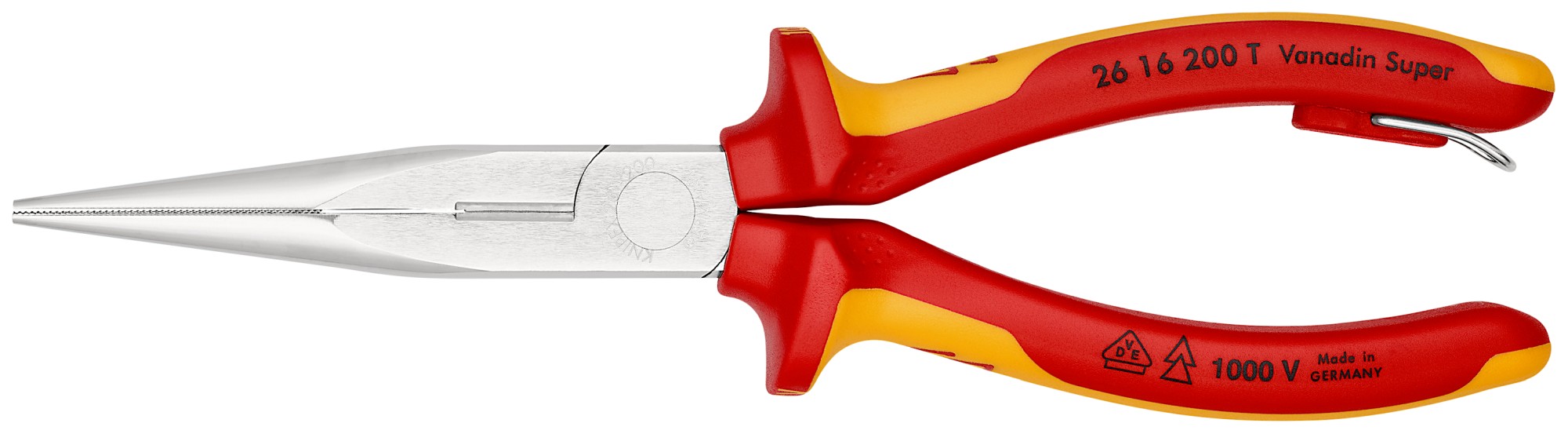 Knipex Alicate de montaje boca cigüeña aislado anticaída 200 mm