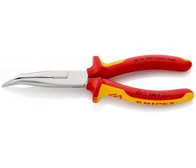 Knipex Alicate de montaje boca cigüeña (boca en ángulo 40º) con mangos bicomponentes aislados