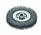 Lessmann Cepillo circular con casquillo roscado alambre inox. ondulado