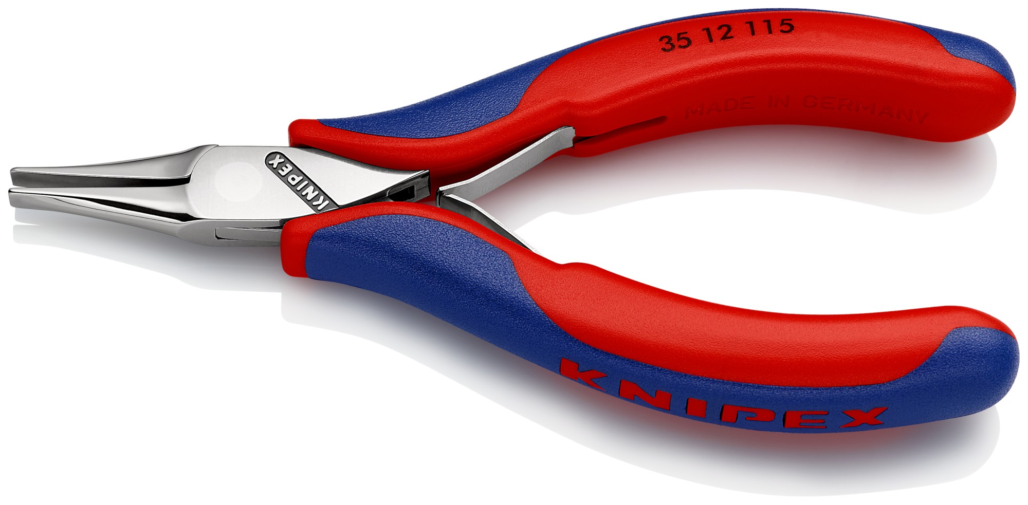 Knipex Alicate de montaje para electrónica, bocas planas 115 mm