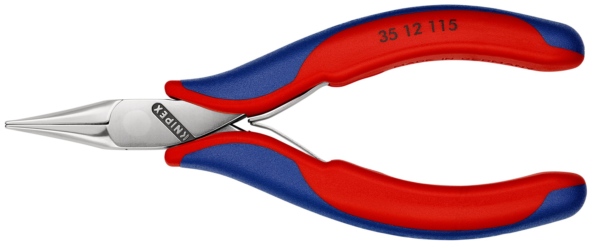 Knipex Alicate de montaje para electrónica, bocas planas 115 mm