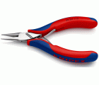Knipex Alicate de montaje para electrónica, bocas semiredondas 115 mm