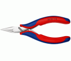 Knipex Alicate de montaje para electrónica, bocas semiredondas 115 mm