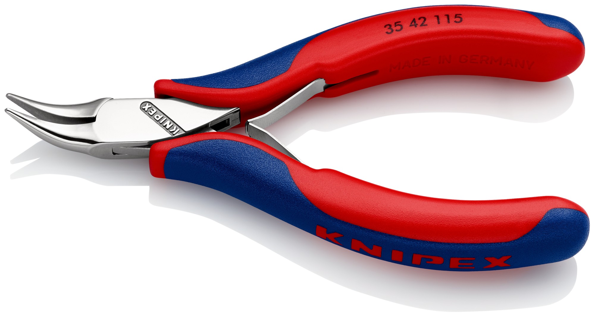 Knipex Alicate de montaje para electrónica, bocas 45º semiredondas 115 mm