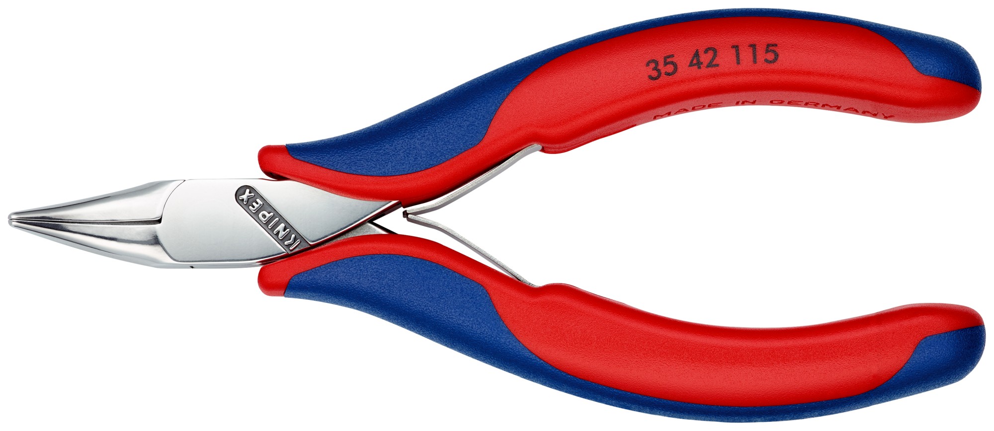 Knipex Alicate de montaje para electrónica, bocas 45º semiredondas 115 mm