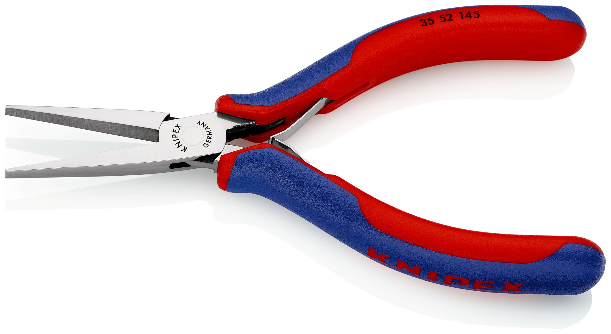 Knipex Alicate de montaje para electrónica, bocas planas 145 mm