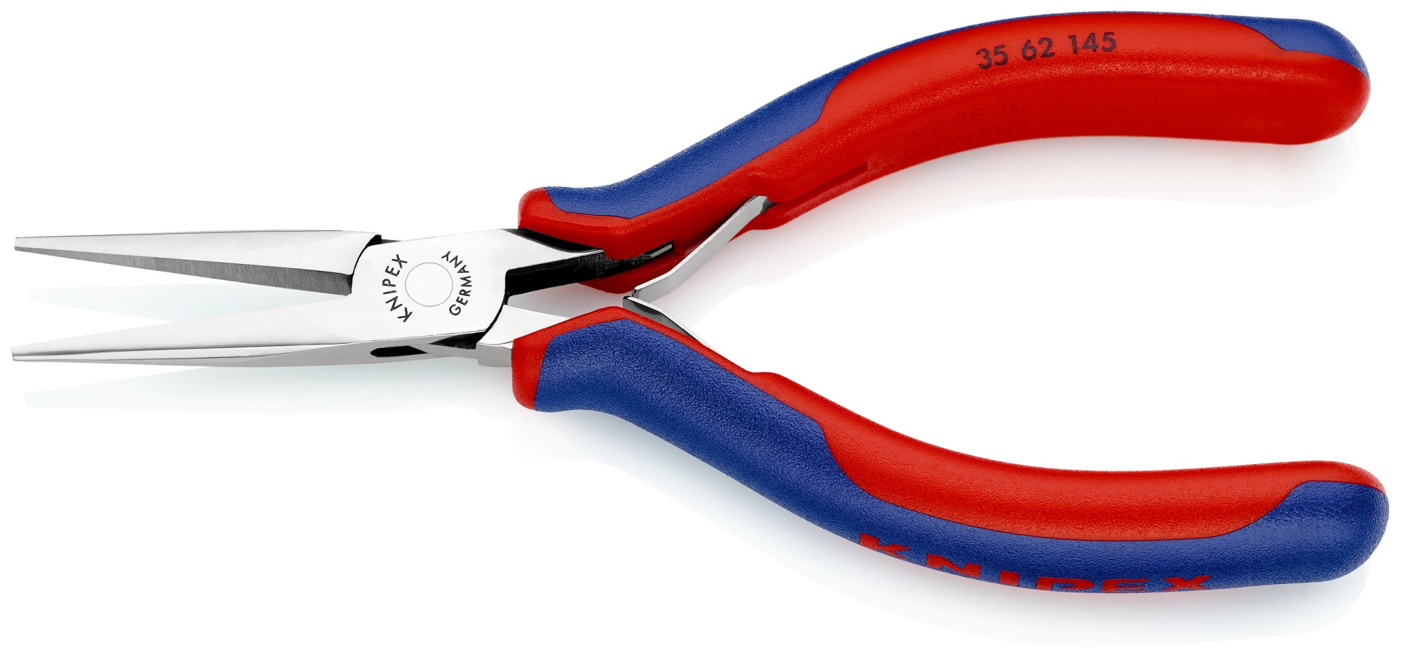 Knipex Alicate de montaje para electrónica, bocas semiredondas 145 mm