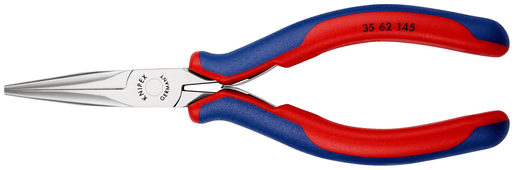 Knipex Alicate de montaje para electrónica, bocas semiredondas 145 mm