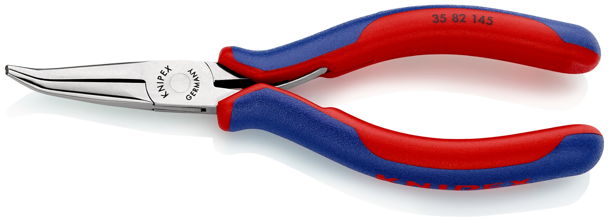 Knipex Alicate de montaje para electrónica, bocas 45º semiredondas 145 mm