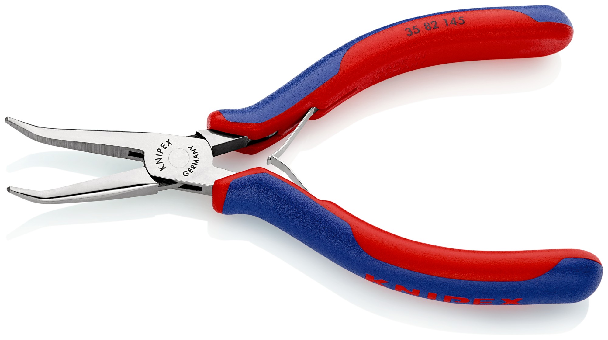 Knipex Alicate de montaje para electrónica, bocas 45º semiredondas 145 mm