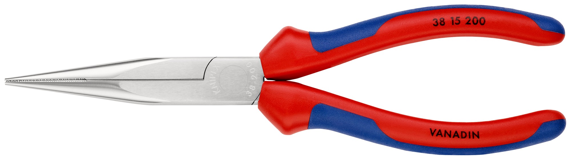 Knipex Alicate para mecánicos, bocas rectas semiredondas - con mangos bicomponentes 200 mm