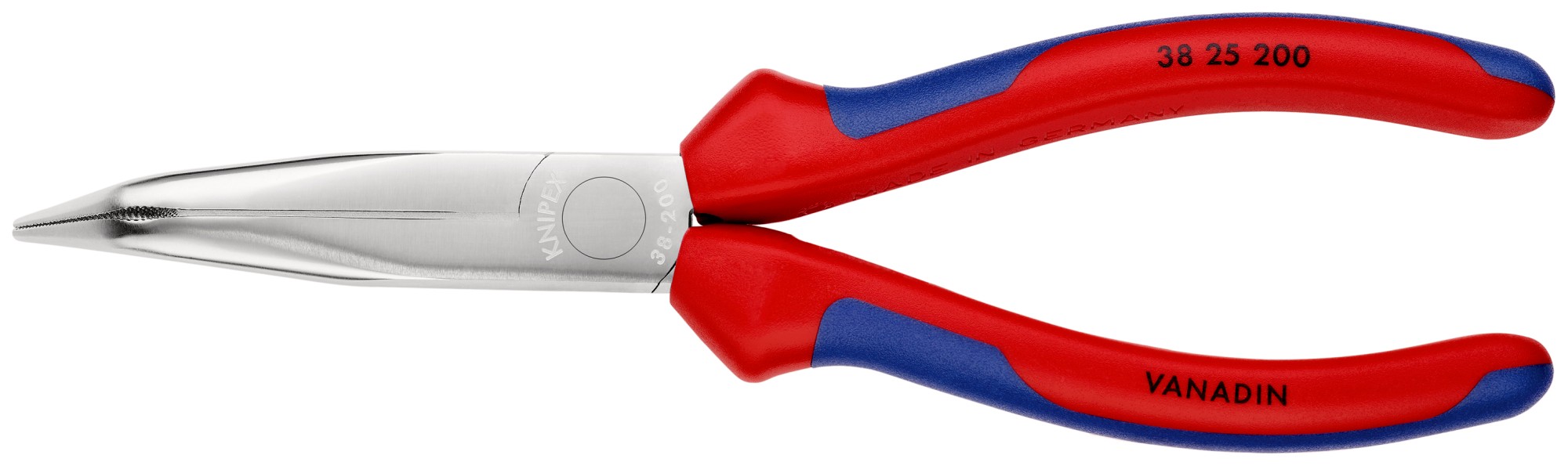 Knipex Alicate para mecánicos, bocas 40º semiredondas - con mangos bicomponentes 200 mm