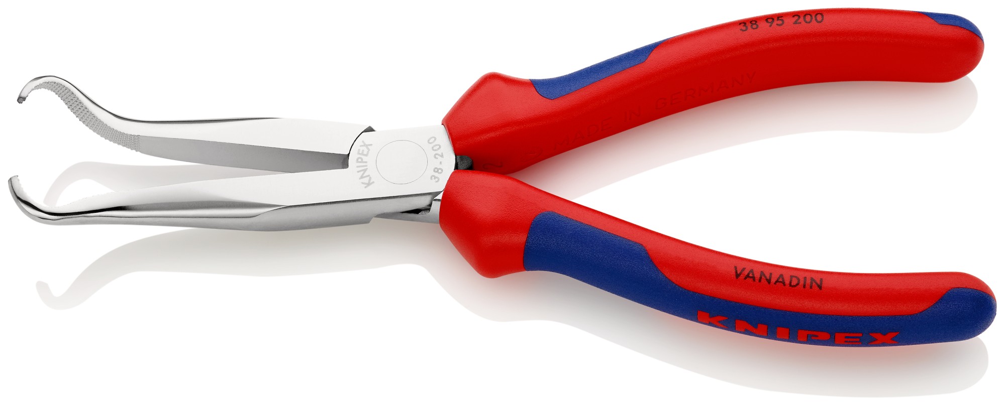 Knipex Alicate para mecánicos, bocas 45º semiredondas para extraer bujías - con mangos bicomponentes 200 mm