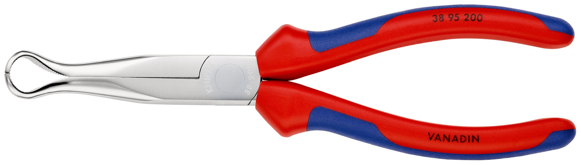 Knipex Alicate para mecánicos, bocas 45º semiredondas para extraer bujías - con mangos bicomponentes 200 mm