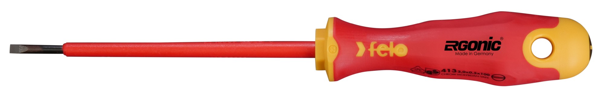Felo Destornillador aislado ERGONIC punta plana SL 3,0 x 0,5