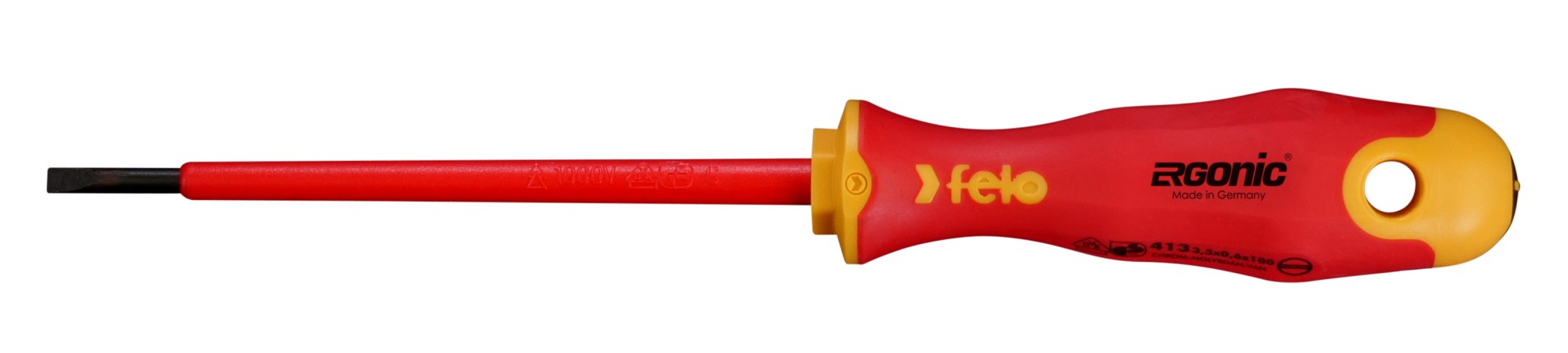 Felo Destornillador aislado ERGONIC punta plana SL 3,5 x 0,6