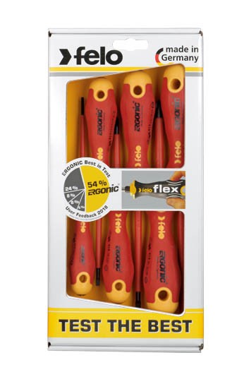 Felo Juego de destornilladores aislados ERGONIC 6-pcs. SL/PH