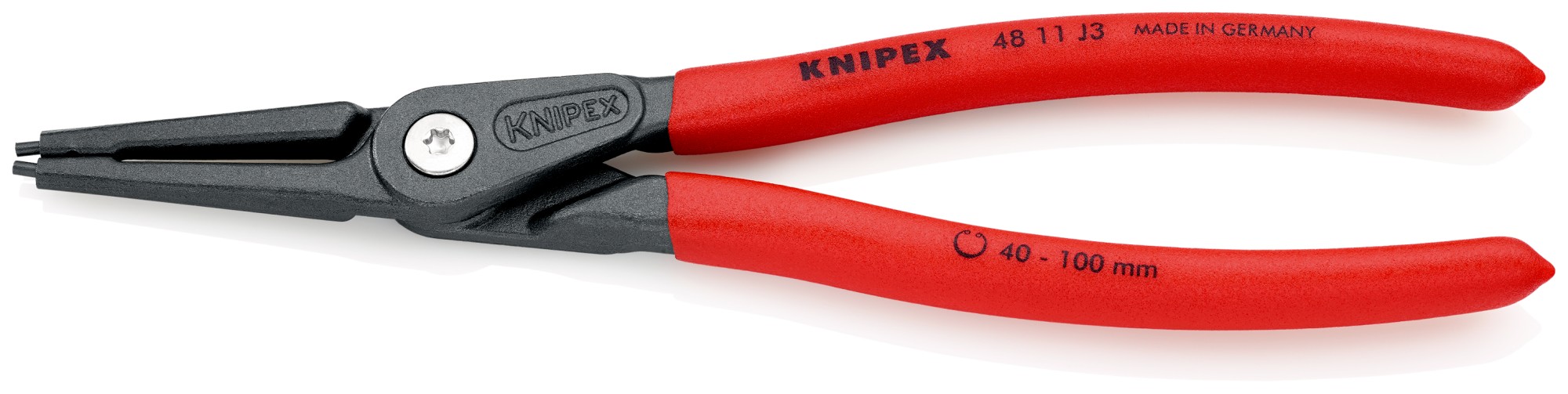Knipex Alicate de precisión para arandelas interiores - rectos 225 mm