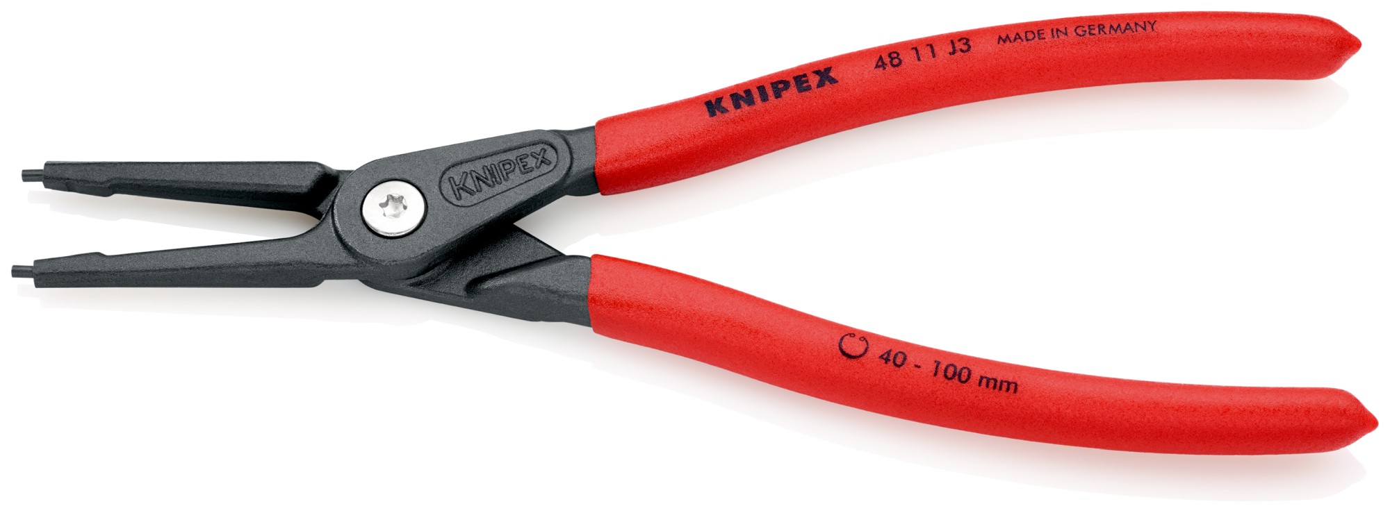 Knipex Alicate de precisión para arandelas interiores - rectos 225 mm