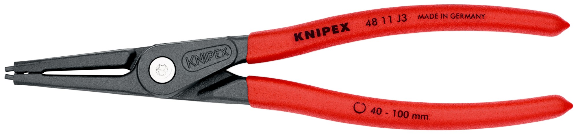 Knipex Alicate de precisión para arandelas interiores - rectos 225 mm