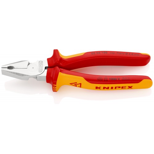 Knipex Alicate universal de fuerza con mangos bicomponentes aislados 180 mm