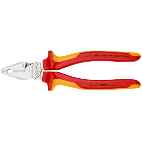 Knipex Alicate universal de fuerza con mangos bicomponentes aislados 180 mm