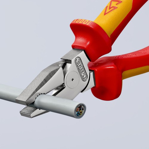 Knipex Alicate universal de fuerza con mangos bicomponentes aislados 180 mm