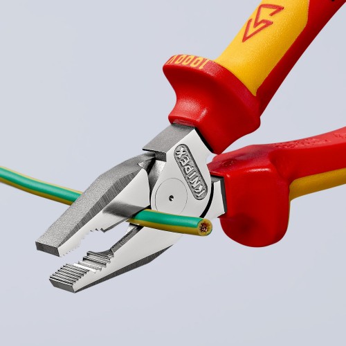 Knipex Alicate universal de fuerza con mangos bicomponentes aislados 180 mm