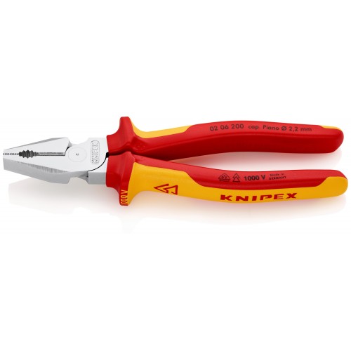 Knipex Alicate universal de fuerza con mangos bicomponentes aislados 200 mm