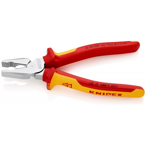 Knipex Alicate universal de fuerza con mangos bicomponentes aislados 200 mm