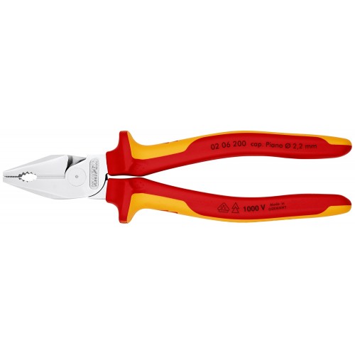 Knipex Alicate universal de fuerza con mangos bicomponentes aislados 200 mm
