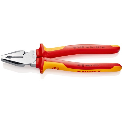 Knipex Alicate universal de fuerza con mangos bicomponentes aislados 225 mm