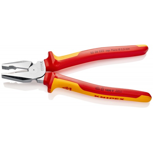 Knipex Alicate universal de fuerza con mangos bicomponentes aislados 225 mm