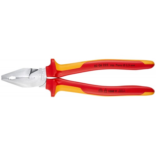 Knipex Alicate universal de fuerza con mangos bicomponentes aislados 225 mm