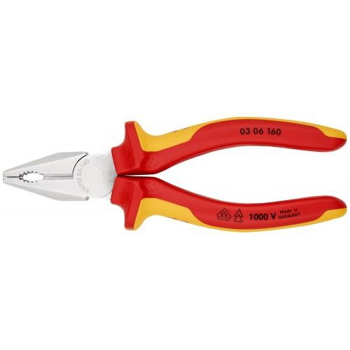 Knipex Alicate universal con mangos bicomponentes aislados 160 mm