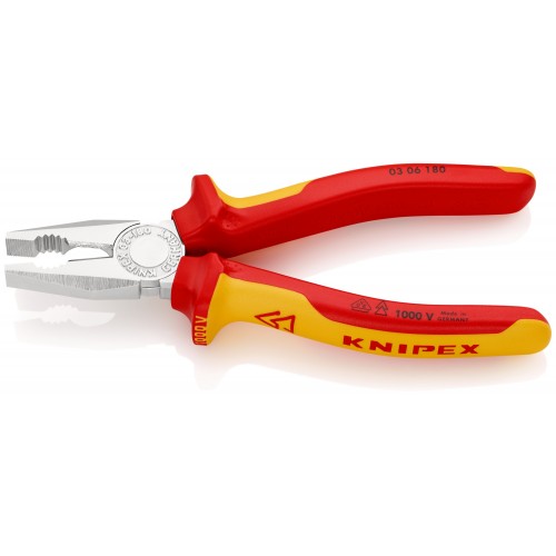 Knipex Alicate universal con mangos bicomponentes aislados 180 mm