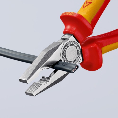 Knipex Alicate universal con mangos bicomponentes aislados 200 mm
