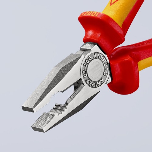 Knipex Alicate universal con mangos bicomponentes aislados 200 mm