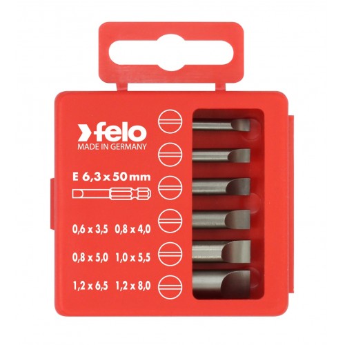 Felo Juego de puntas PROFI E6,3X50mm. 6-pcs. SL