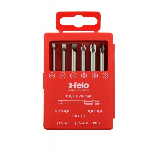 Felo Juego de puntas PROFI E6,3X73mm. 6-pcs. SL/Z/PH