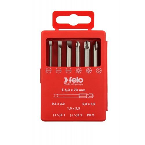 Felo Juego de puntas PROFI E6,3X73mm. 6-pcs. SL/Z/PH