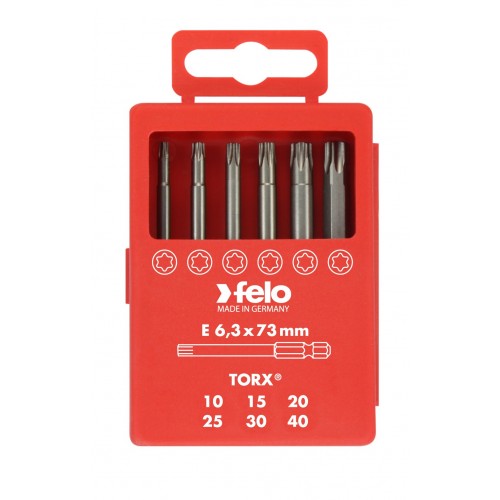 Felo Juego de puntas PROFI E6,3X73mm. 6-pcs. TORX®