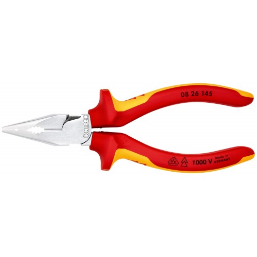 Knipex Alicate universal compactos en punta con mangos bicomponentes aislados 145 mm