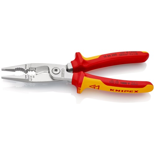 Knipex Alicate multifunción para instaladores con mangos bicomponentes aislados 200 mm