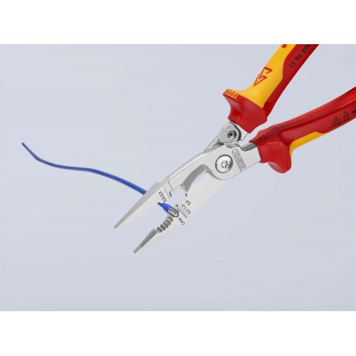 Knipex Alicate multifunción para instaladores con mangos bicomponentes aislados 200 mm