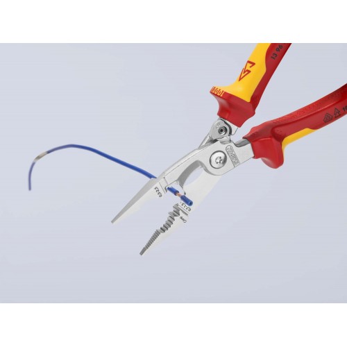 Knipex Alicate multifunción para instaladores con mangos bicomponentes aislados 200 mm